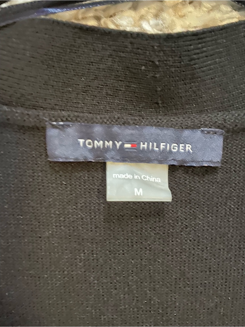 Tommy Hilfiger Black Beaded Polka Dot 3/4 Sleeve Cardigan NWT - Picture 4 of 4